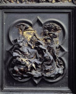 De Geboorte, tweede paneel van de Noorddeuren van de Baptisterium van San Giovanni, 1403-24